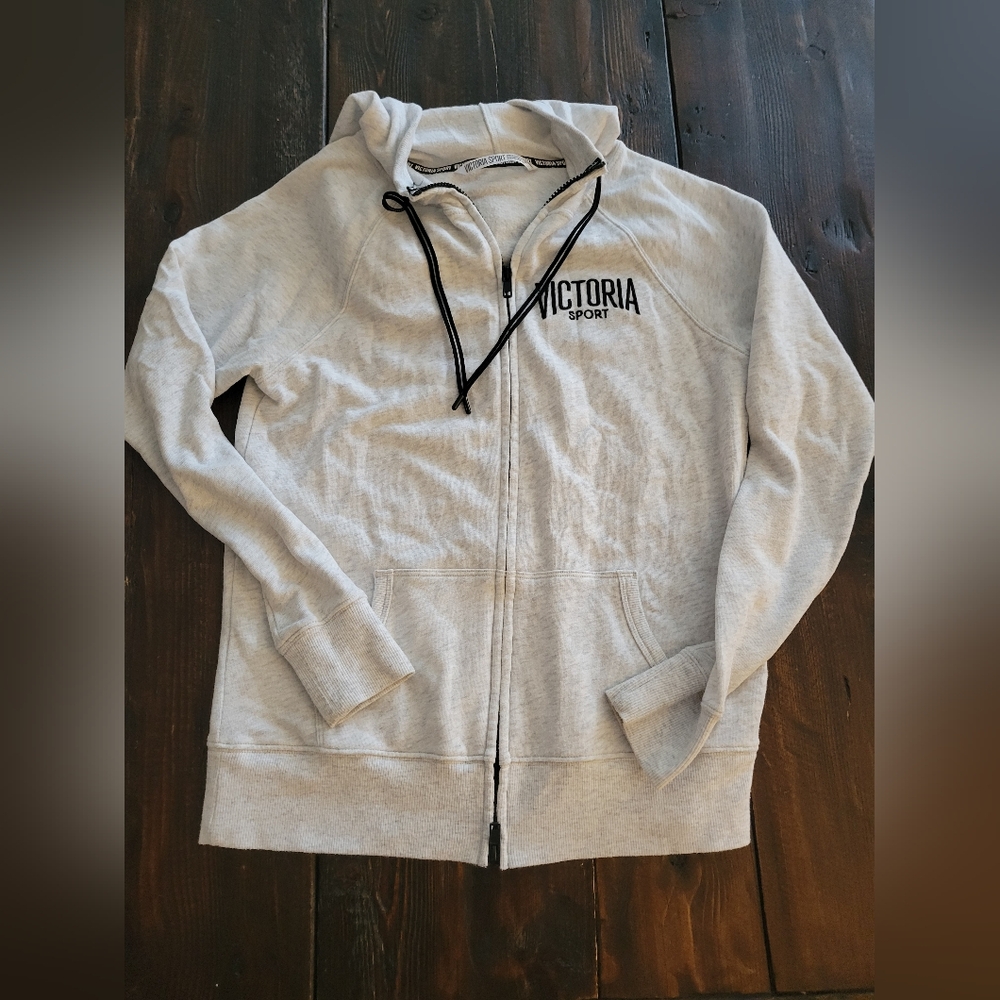Victoria's Secret Light Gray Full Zip Hoodie